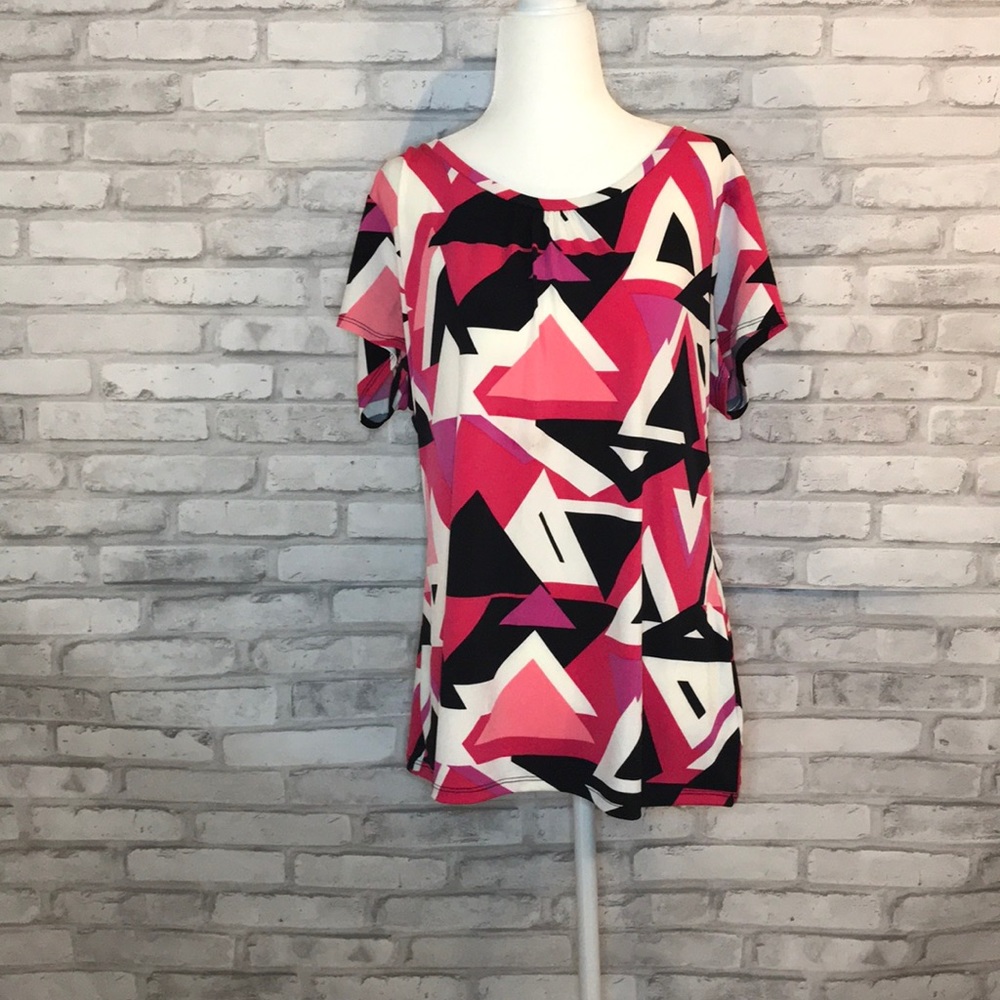 Worthington pink and black top size extra large